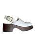 Charlotte Stone 100% Leather Solid White Mule/Clog Size 8 - photo 1