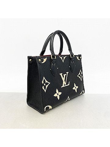 Louis Vuitton Louis Vuitton Monogram Empreinte OnTheGo PM Handbag M45659 Black Beige Women's (view 2)