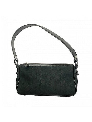 Salvatore Ferragamo Salvatore Ferragamo Gancini Canvas Shoulder Bag, Black, Women's (view 1)