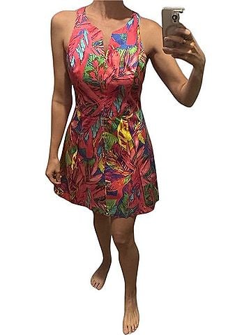 Milly Tropical Print Fit-and-Flare Dress Cocktail Dress (view 1)
