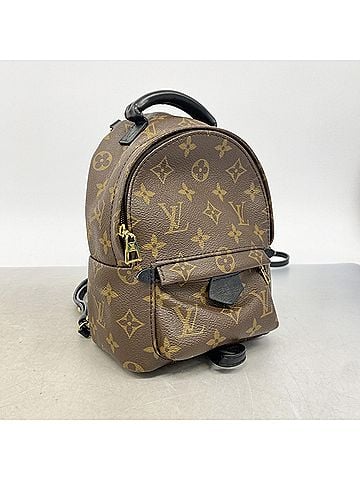 Louis Vuitton Louis Vuitton Monogram Palm Springs Backpack MINI M41562 Black Women's (view 2)