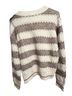 Nordstrom Stripes White Brown Pullover Sweater Size M - photo 2
