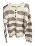 Nordstrom Stripes White Brown Pullover Sweater Size M - photo 1