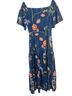 Borgo De Nor 100% Polyester 100% Polyester Floral Blue Green Casual Dress Size 6 - photo 2