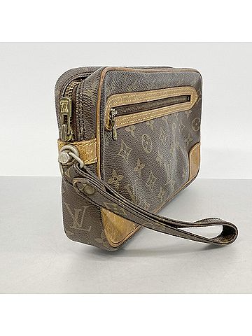 Louis Vuitton Louis Vuitton Monogram Marly Dragonne GM Clutch Bag M51825 Brown Men's (view 2)