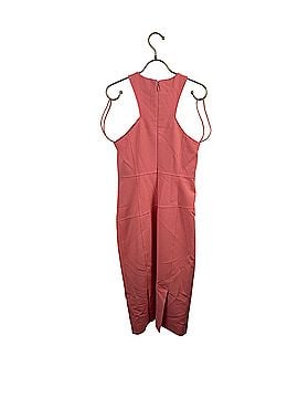 Cinq à Sept Melina Racerback Coral Pink Cutaway Midi Cocktail Dress (view 2)