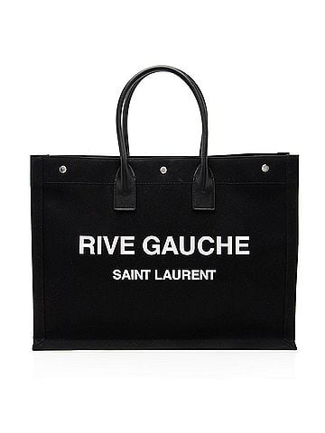 Saint Laurent Saint Laurent Canvas Calfskin Rive Gauche Large Tote (view 1)