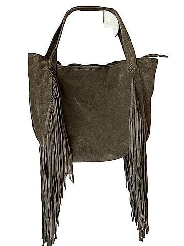 Sorial suede fringe Leather Shoulder Bag (view 1)