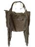 Sorial 100% Suede Solid Green Leather Shoulder Bag One size - photo 2