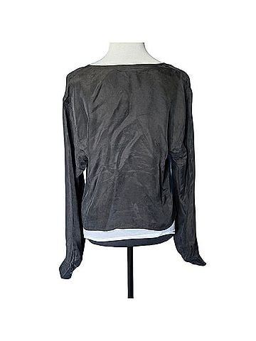 Madewell Brushed Ruched-Front Top Long Sleeve T-Shirt (view 2)