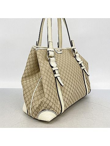 Céline Celine Macadam Nylon Canvas Tote Bag, Beige Champagne, Women's (view 2)