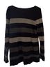 Market and Spruce Stripes Black White Pullover Sweater Size M - photo 2
