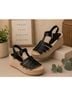 Tory Burch Color Block Solid Black Wedges Size 6 1/2 - photo 7
