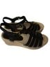 Tory Burch Color Block Solid Black Wedges Size 6 1/2 - photo 6