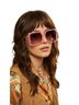 Bob Mackie 100% Plastic Solid Pink Sunglasses One size - photo 1