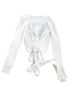 Zara 100% Cotton White Long Sleeve Top Size M - photo 2