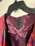 Anna Sui 100% Silk Paisley Purple Pink Orange Green Blouse Size 4 - photo 3