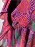 Anna Sui 100% Silk Paisley Purple Pink Orange Green Blouse Size 4 - photo 9