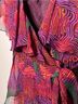 Anna Sui 100% Silk Paisley Purple Pink Orange Green Blouse Size 4 - photo 6