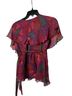 Anna Sui 100% Silk Paisley Purple Pink Orange Green Blouse Size 4 - photo 2