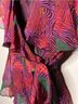 Anna Sui 100% Silk Paisley Purple Pink Orange Green Blouse Size 4 - photo 7