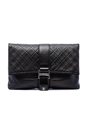 Chanel Quilted Lambskin Grip Clutch (view 1)