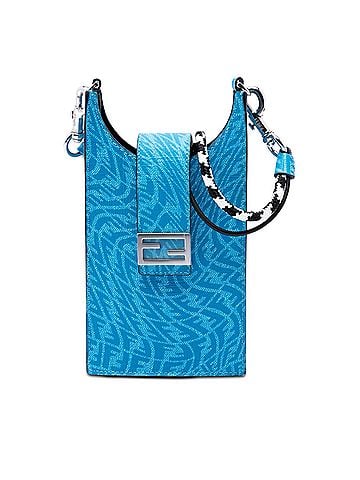 Fendi Sarah Coleman Coated Canvas FF Vertigo Phone Holder Crossbody (view 1)