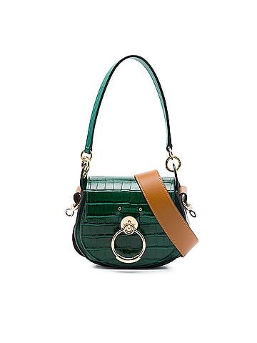 Chloé Small Croc Embossed Leather Tess Satchel (view 1)