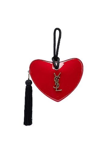 Saint Laurent Patent Sac Coeur Heart Shaped Clutch (view 1)
