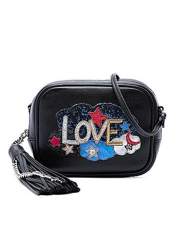 Saint Laurent Mini Embroidered Nappa Love Blogger Camera Bag (view 1)