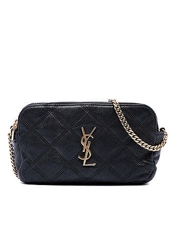 Saint Laurent Mini Quilted Lambskin Becky Double Zip Crossbody (view 1)