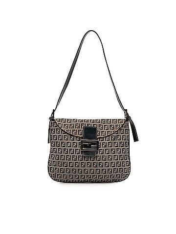 Fendi Zucchino Canvas Double Flap Shoulder Bag (view 1)