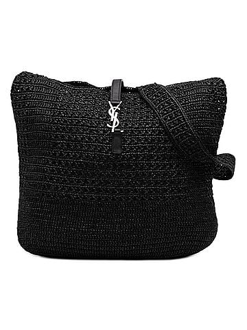 Saint Laurent Medium Raffia Le 5 a 7 Tote (view 1)