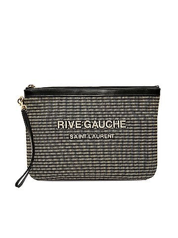 Saint Laurent Raffia Rive Gauche Clutch (view 1)