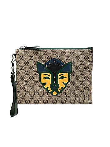 Gucci GG Supreme Fox Clutch (view 1)