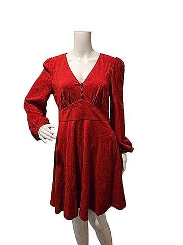 Boden V-Neck Tea Dress Casual Dress (view 1)