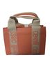 Cavalli Class 100% Vegan Leather Solid Stripes Graphic Color Block Orange Tan Tote One size - photo 13