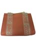 Cavalli Class 100% Vegan Leather Solid Stripes Graphic Color Block Orange Tan Tote One size - photo 11
