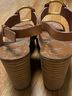 Tory Burch 100% Leather Tan Gold Wedges Size 9 1/2 - photo 9