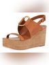 Tory Burch 100% Leather Tan Gold Wedges Size 9 1/2 - photo 8