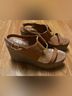 Tory Burch 100% Leather Tan Gold Wedges Size 9 1/2 - photo 5