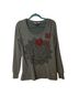 Desigual Hearts Gray Red Pullover Sweater Size M - photo 1