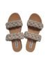 Steve Madden Silver Tan Sandals Size 8 1/2 - photo 1