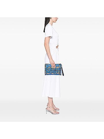 Burberry House Check Canvas Graffiti Zip Pouch (view 2)