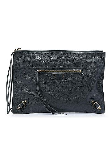 Balenciaga Lambskin Motocross Classic Zip Around Flat Clutch (view 1)