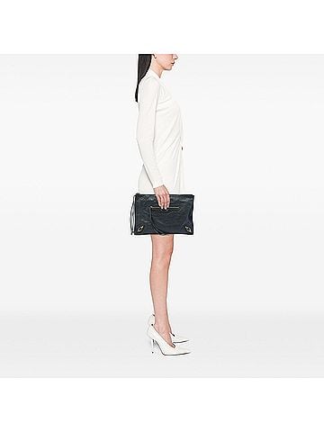 Balenciaga Lambskin Motocross Classic Zip Around Flat Clutch (view 2)