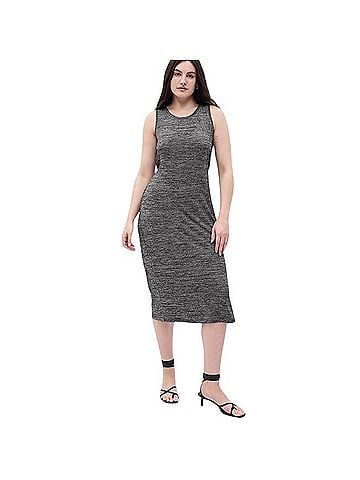 Gap Softspun Fitted Tie-Back Midi Dress Casual Dress (view 2)