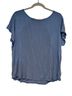 PrAna Solid Blue Short Sleeve Blouse Size XL - photo 1