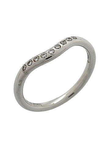 Tiffany & Co. Tiffany &amp; Co. Curved Band Ring, Platinum 950, Diamond, Women's (view 1)