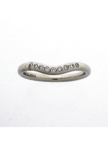 Tiffany & Co. Tiffany &amp; Co. Curved Band Ring, Platinum 950, Diamond, Women's (view 2)